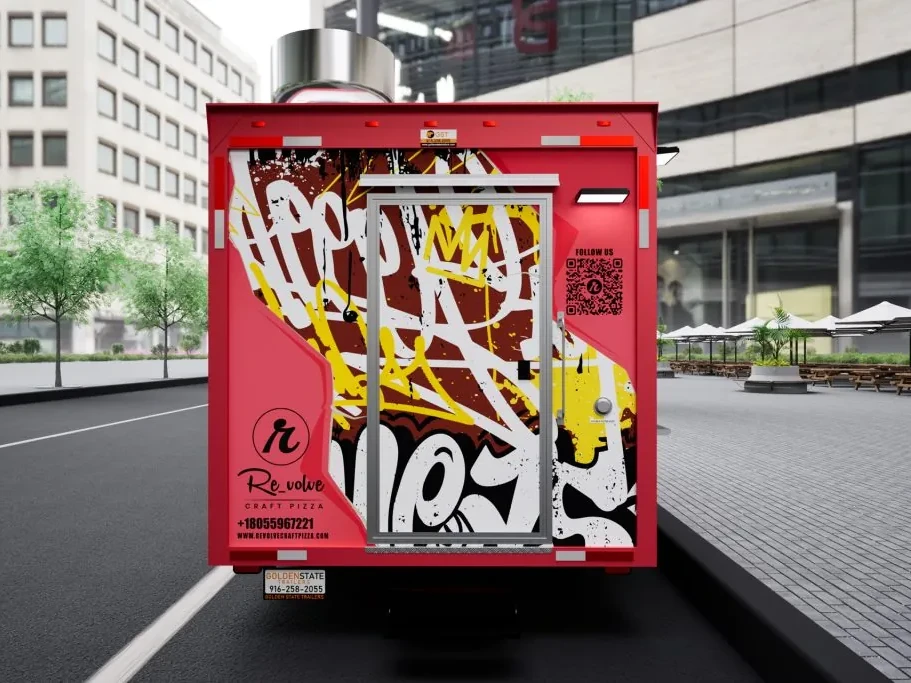 Revolve Craft Pizza food trailer wrap, photo 20