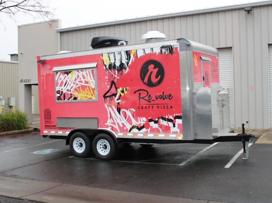 Revolve Craft Pizza food trailer wrap, photo 5