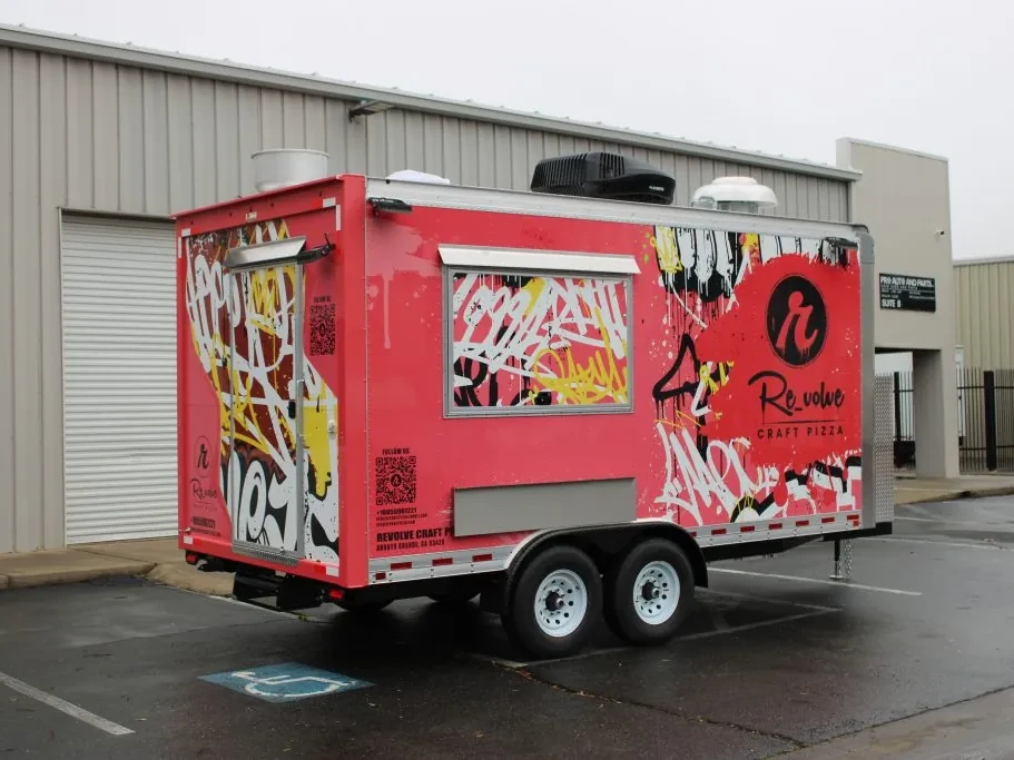 Revolve Craft Pizza food trailer wrap, photo 7
