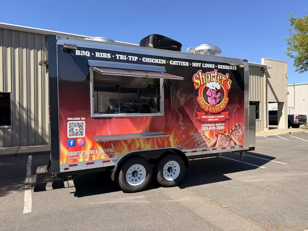 Shorter’s BBQ & Catering food trailer wrap, photo 12