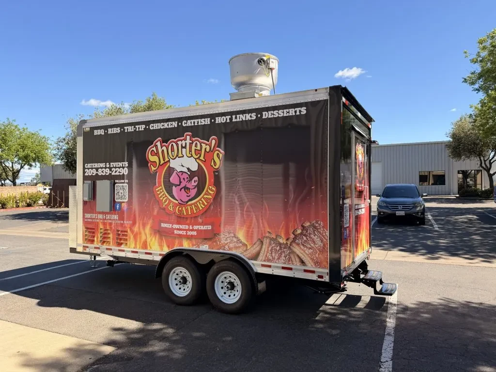 Shorter’s BBQ & Catering food trailer wrap, photo 14