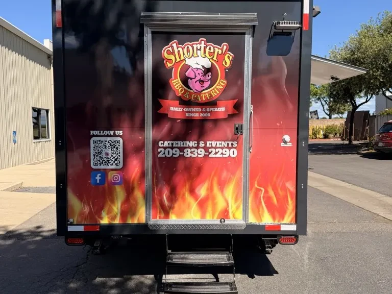 Shorter’s BBQ & Catering food trailer wrap, photo 9