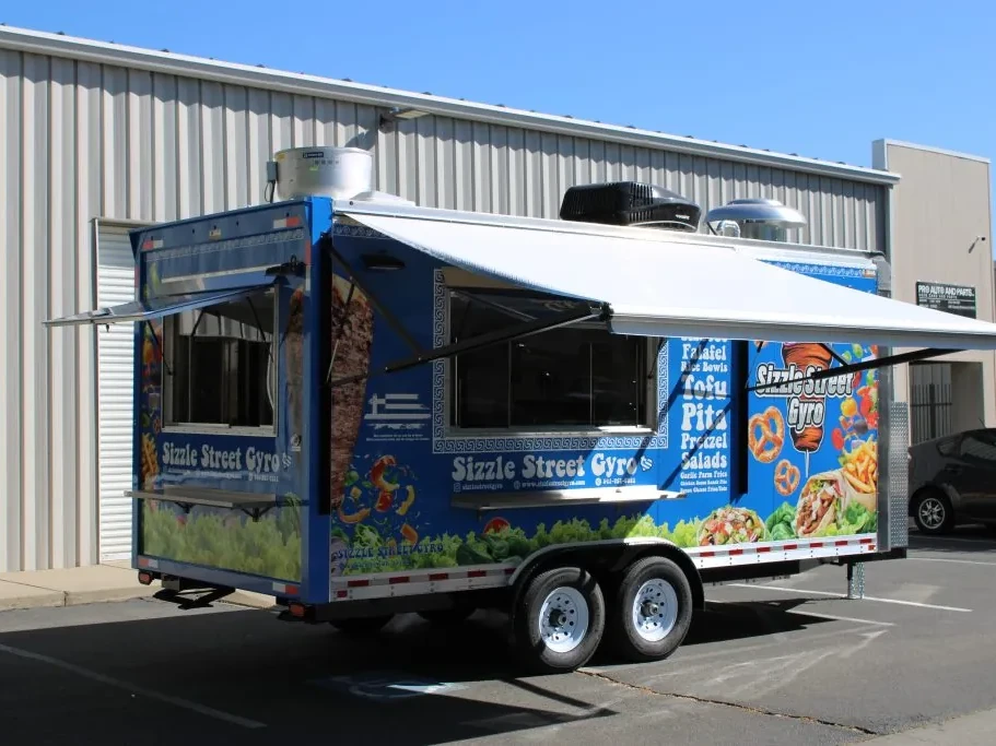 Sizzle Street Gyro food trailer wrap, photo 2