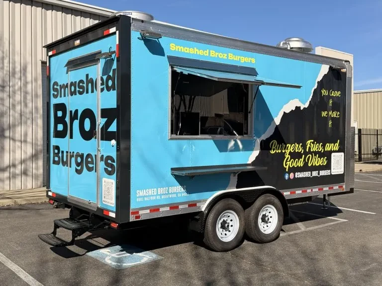 Smashed Broz Burgers food trailer wrap, photo 8