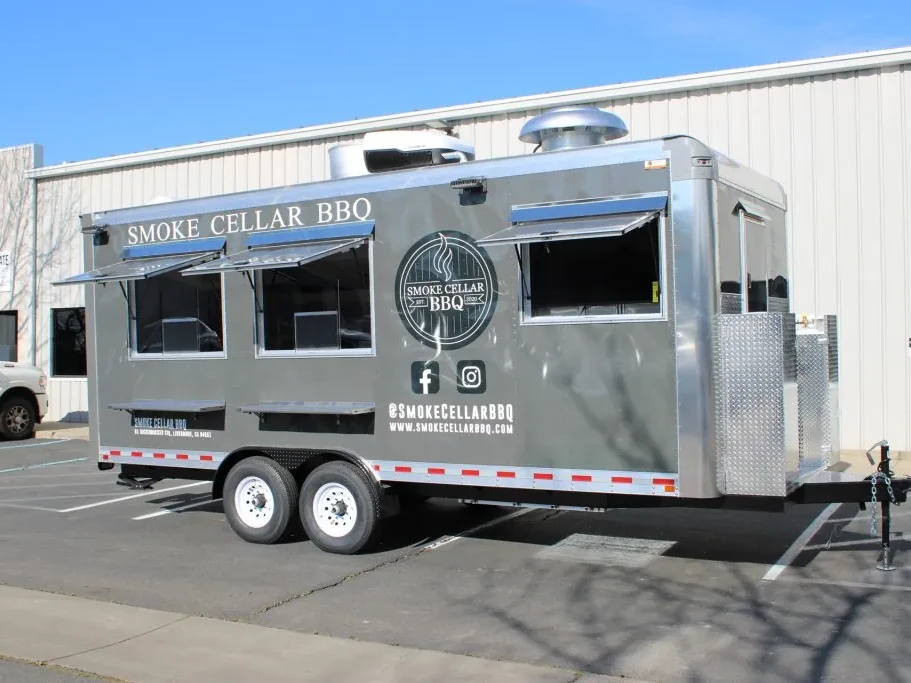 Smoke Cellar BBQ food trailer wrap, photo 1