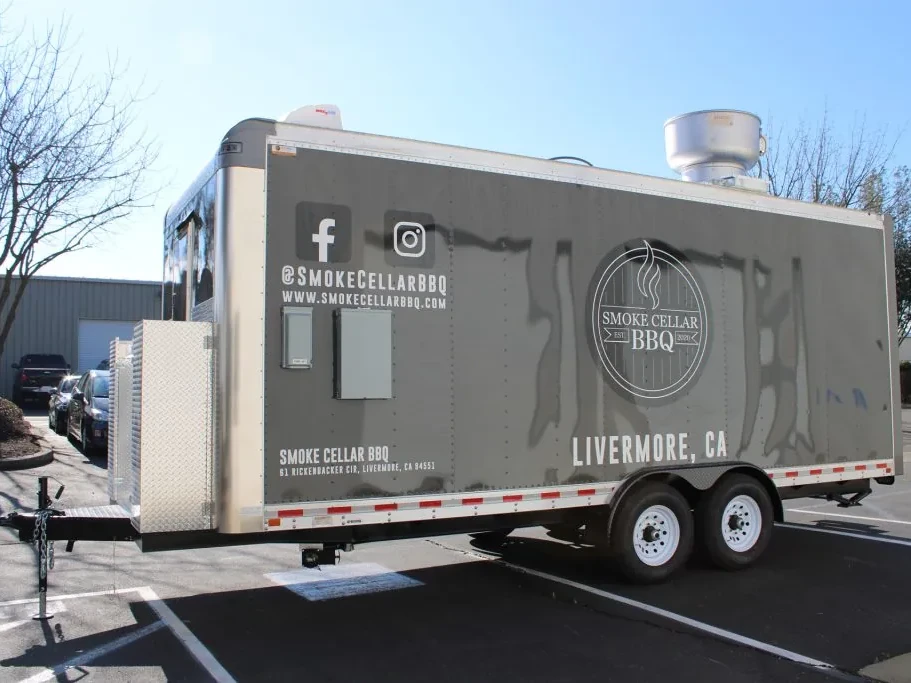 Smoke Cellar BBQ food trailer wrap, photo 6
