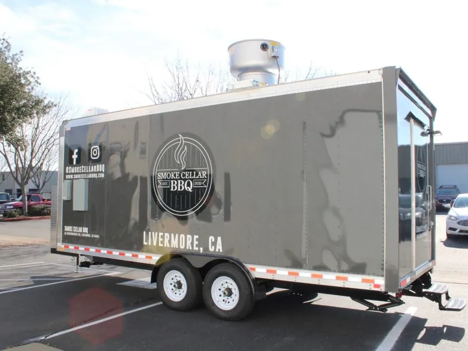 Smoke Cellar BBQ food trailer wrap, photo 7