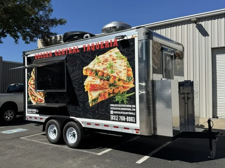 Soccer Central Taqueria food trailer wrap, photo 20
