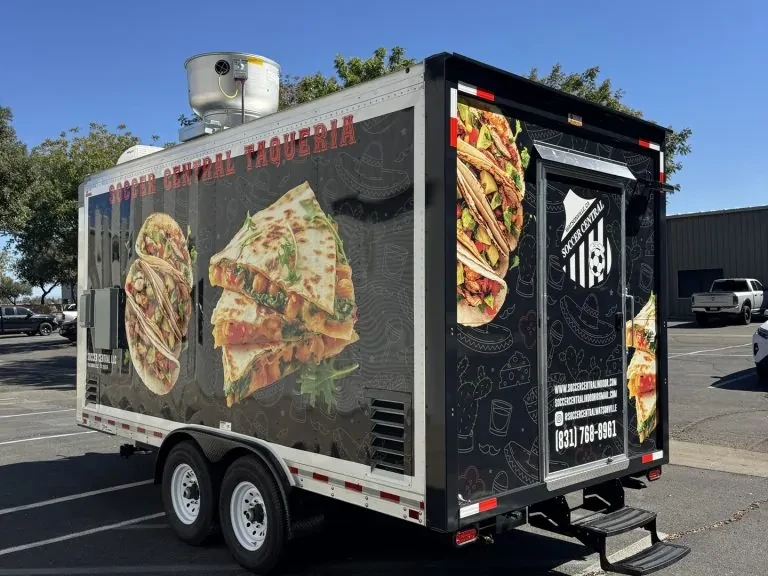 Soccer Central Taqueria food trailer wrap, photo 23