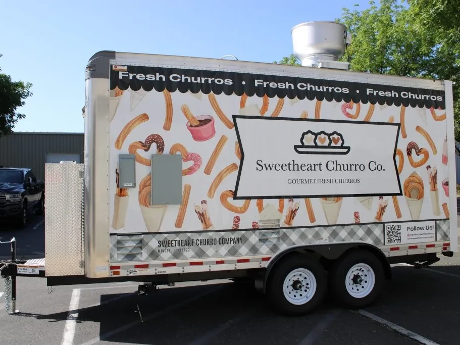Sweetheart Churro Co. food trailer wrap, photo 2
