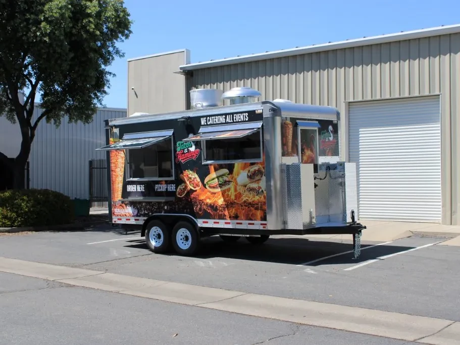 Tacos El Flamingo food trailer wrap, photo 8