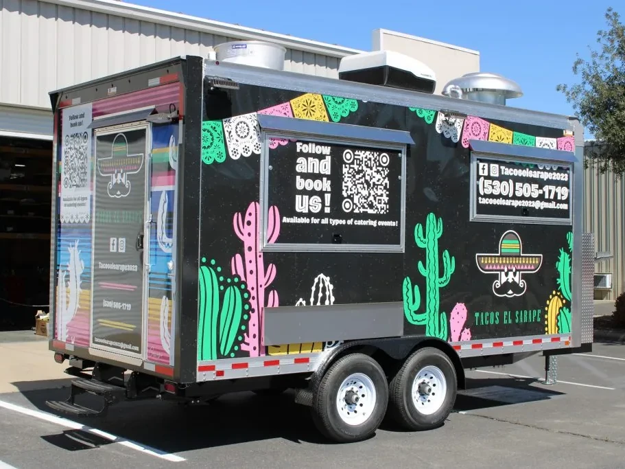 Tacos El Sarape food trailer wrap, photo 2