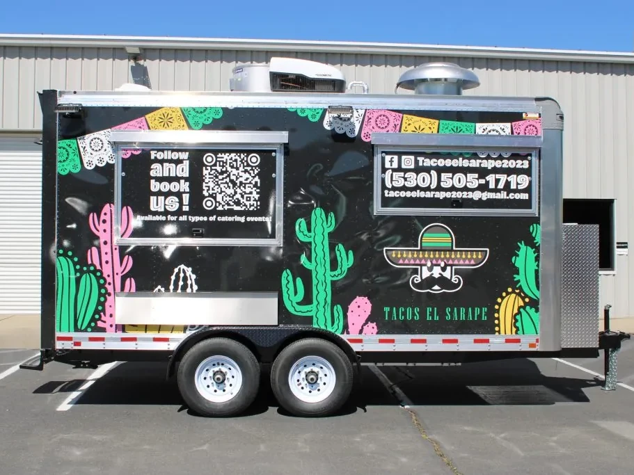 Tacos El Sarape food trailer wrap, photo 3