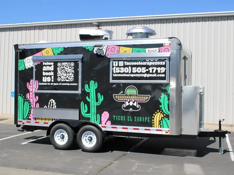 Tacos El Sarape food trailer wrap, photo 4