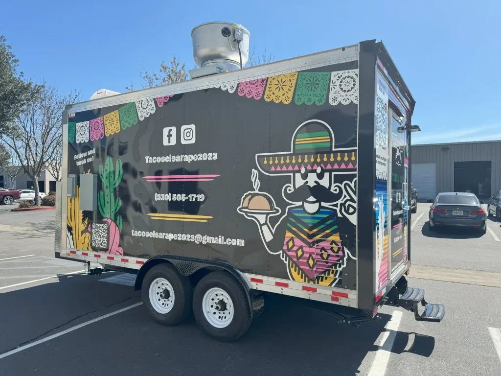 Tacos El Sarape food trailer wrap, photo 6