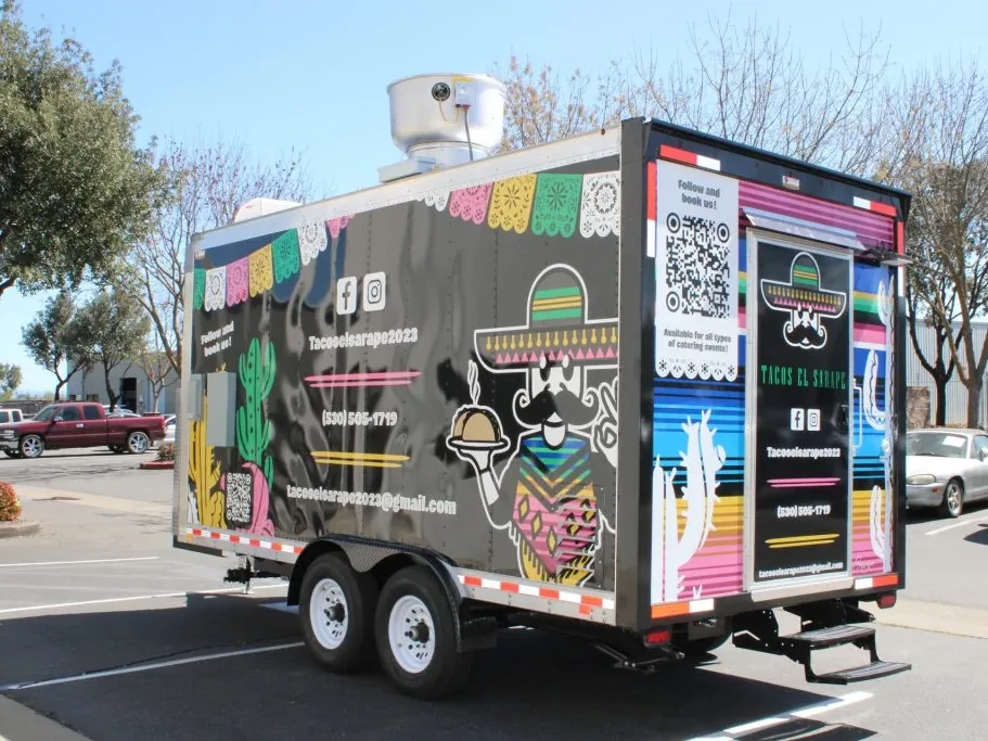 Tacos El Sarape food trailer wrap, photo 8