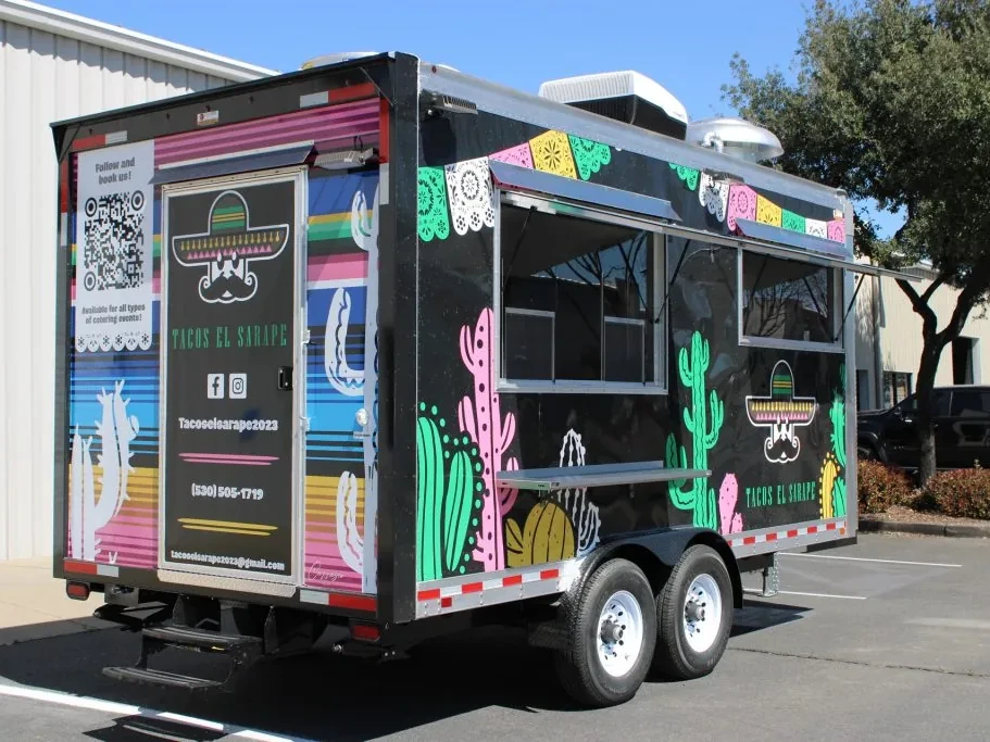 Tacos El Sarape food trailer wrap, photo 9