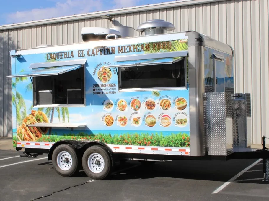 Taqueria El Capitan food trailer wrap, photo 1