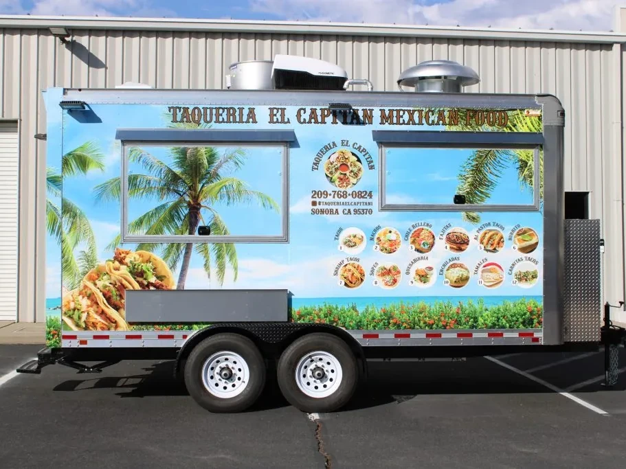 Taqueria El Capitan food trailer wrap, photo 10