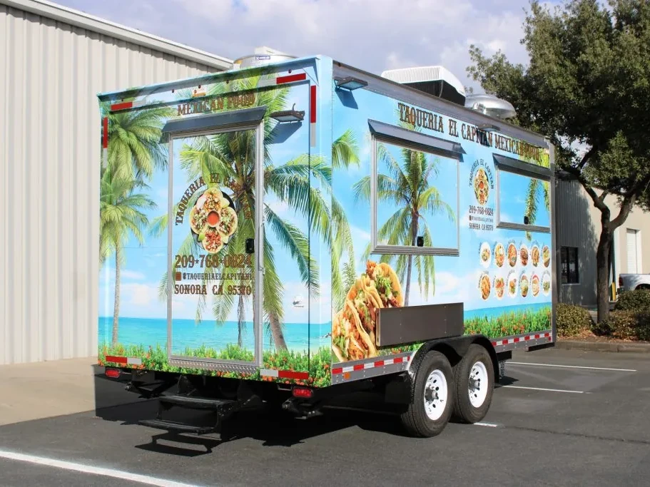 Taqueria El Capitan food trailer wrap, photo 2
