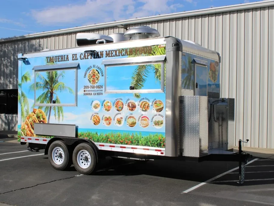Taqueria El Capitan food trailer wrap, photo 3