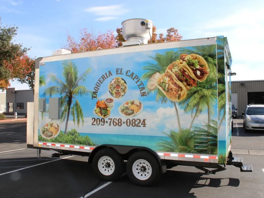 Taqueria El Capitan food trailer wrap, photo 5