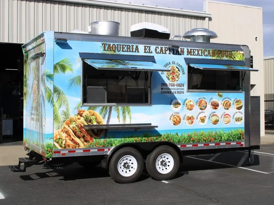 Taqueria El Capitan food trailer wrap, photo 6