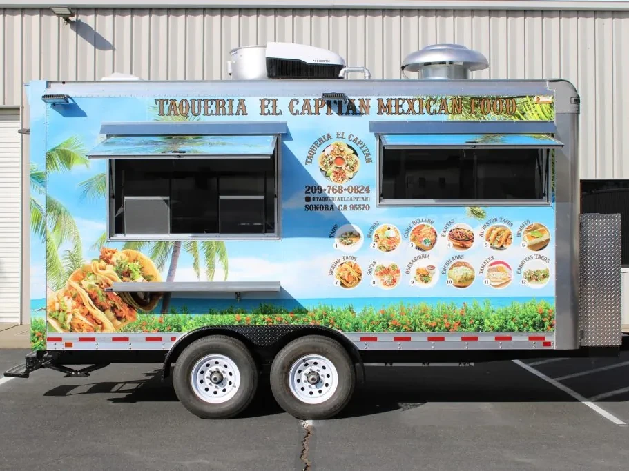 Taqueria El Capitan food trailer wrap, photo 7