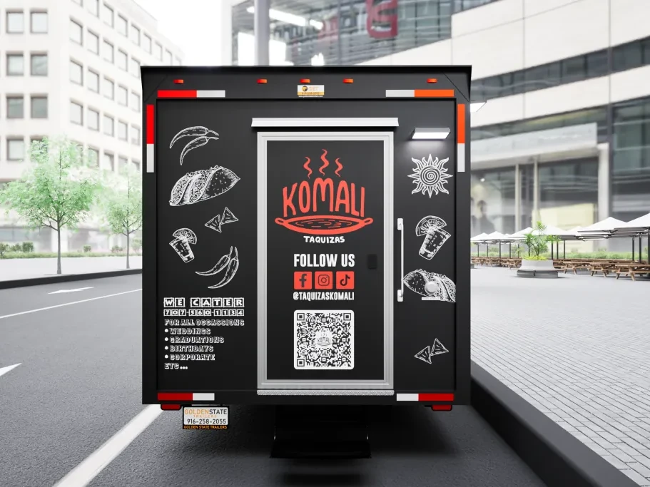 Taquizas Komali food trailer wrap, photo 3