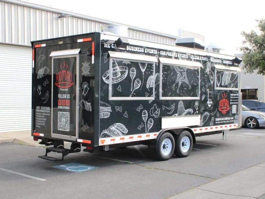 Taquizas Komali food trailer wrap, photo 4