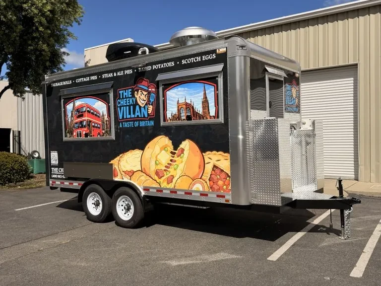 The Cheeky Villan food trailer wrap, photo 16