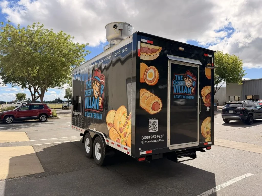The Cheeky Villan food trailer wrap, photo 18