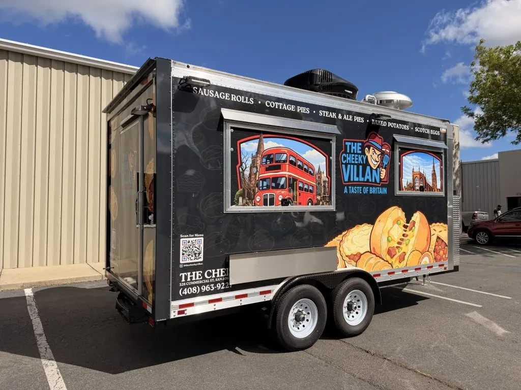 The Cheeky Villan food trailer wrap, photo 19