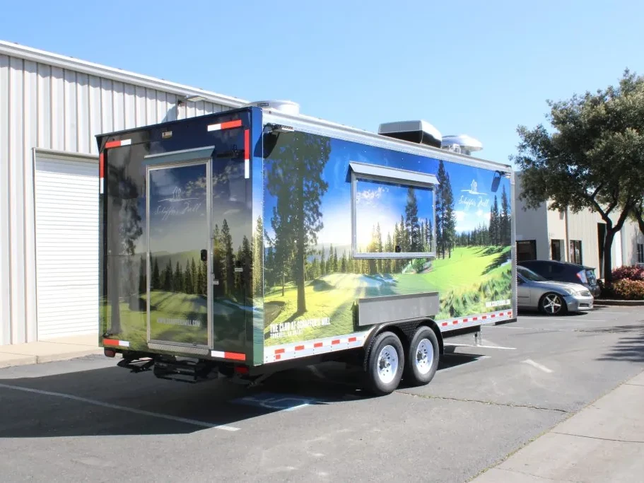 The Club at Schaffer’s Mill food trailer wrap, photo 1