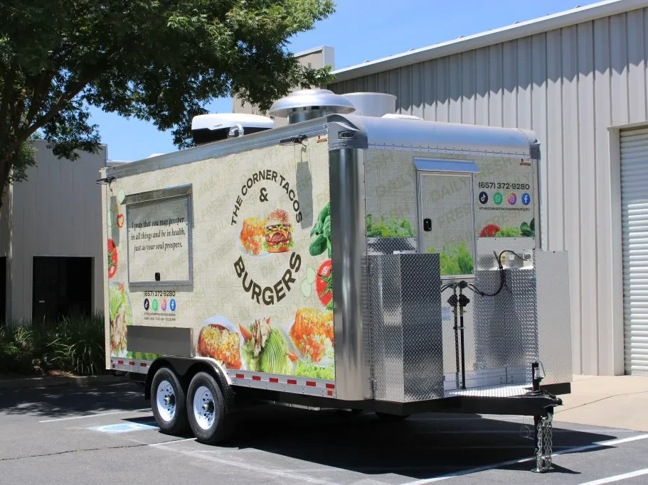The Corner Tacos & Burgers food trailer wrap, photo 3