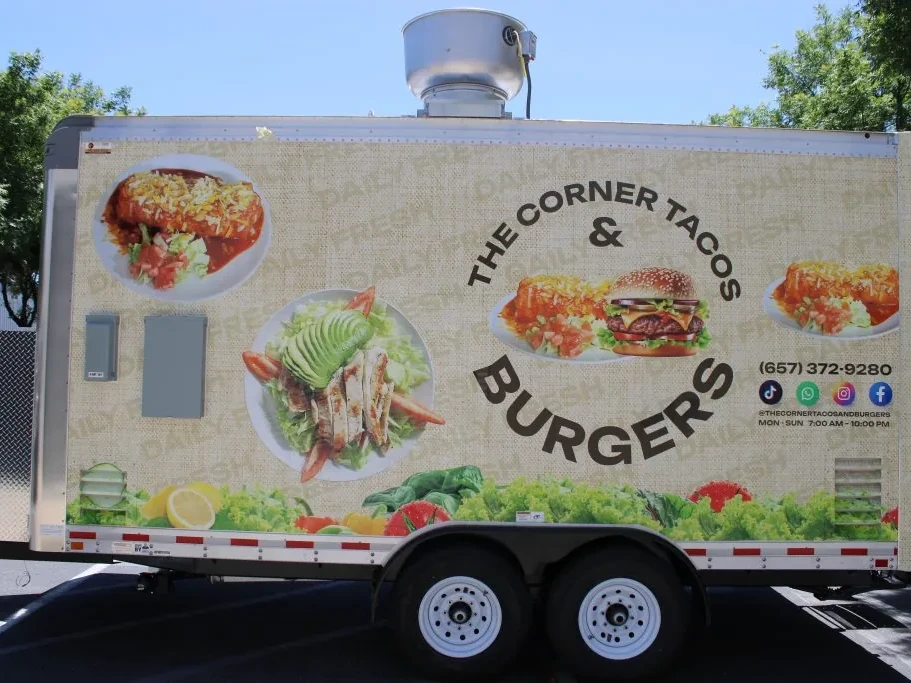 The Corner Tacos & Burgers food trailer wrap, photo 4