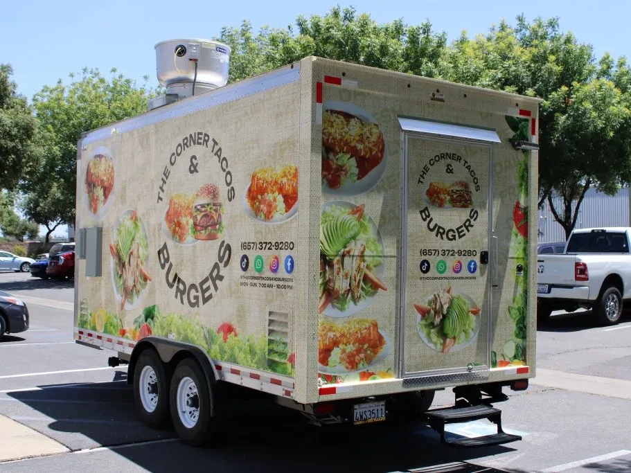 The Corner Tacos & Burgers food trailer wrap, photo 5