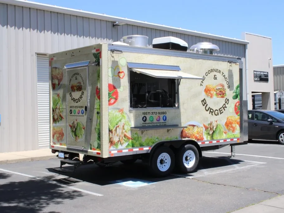 The Corner Tacos & Burgers food trailer wrap, photo 6