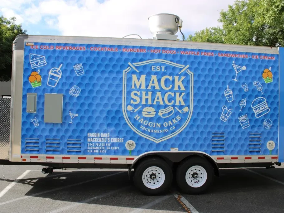 The Mack Shack – Haggin Oaks food trailer wrap, photo 3