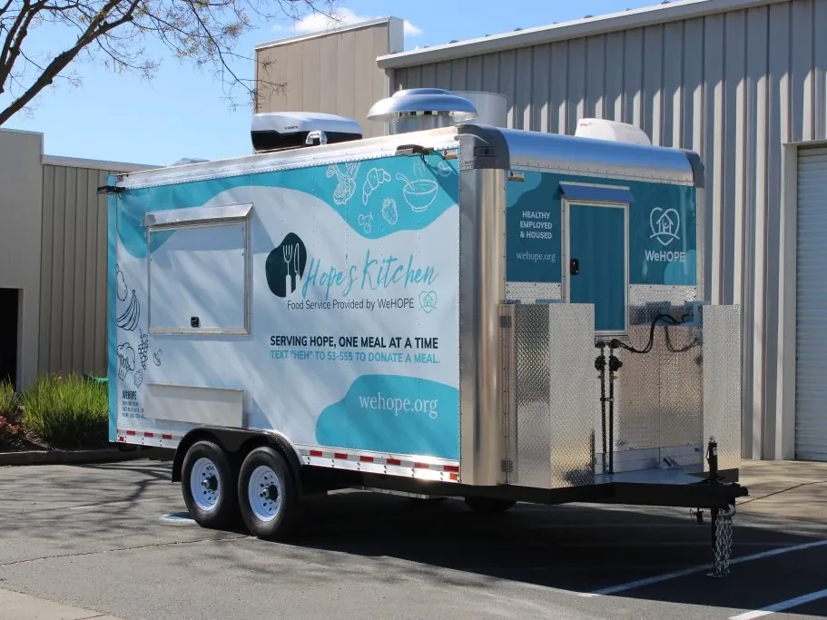 WeHOPE food trailer wrap, photo 1
