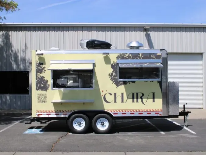 Chara Cali: Coffee 16ft food trailer wrap design