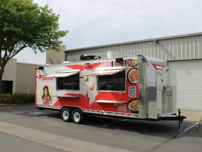Mya’s Teriyaki: Asian 24ft food trailer wrap design