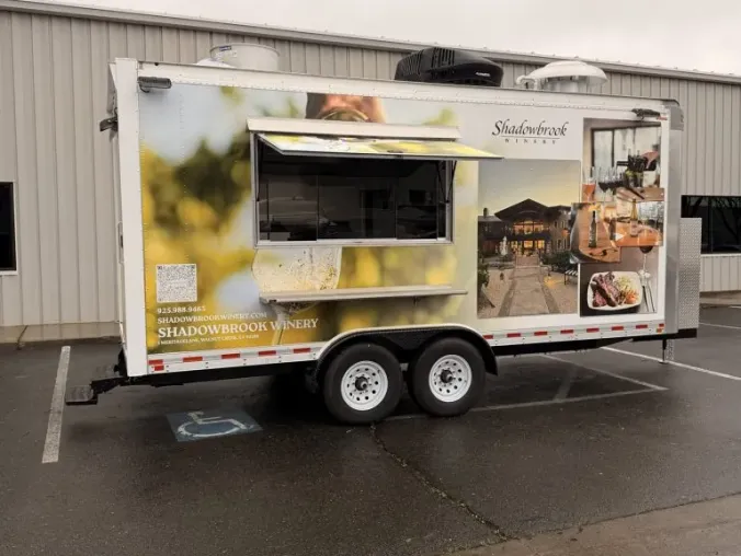 Shadowbrook Winery: Coffee 16ft food trailer wrap design