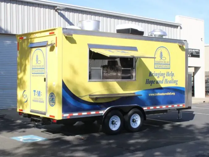 Tennessee Baptist Mission Board: Nonprofit 18ft food trailer wrap design