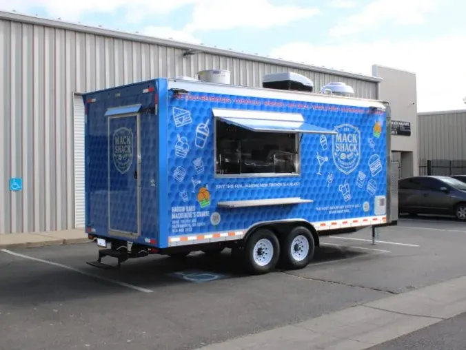 The Mack Shack – Haggin Oaks: American Golf Course 18ft food trailer wrap design